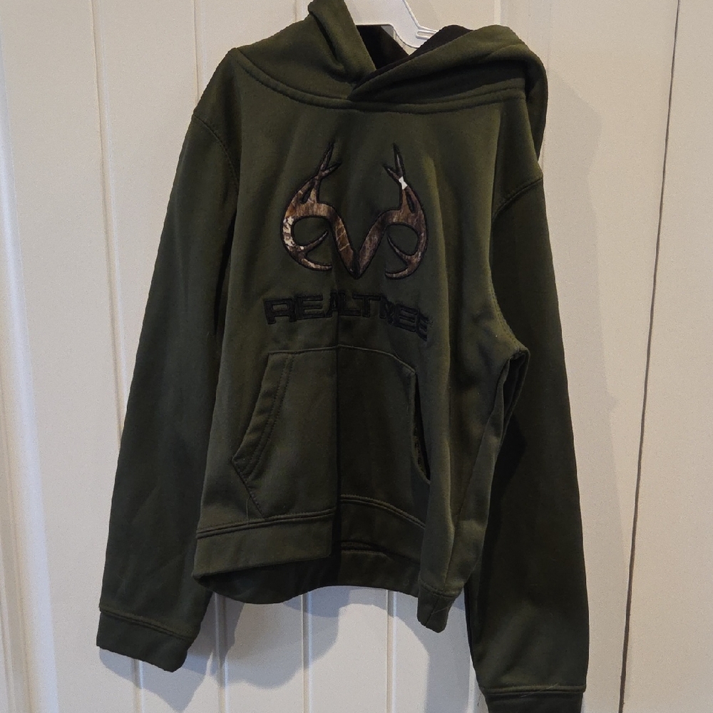 Realtree Kids Olive Green Camo Hoodie Size 5